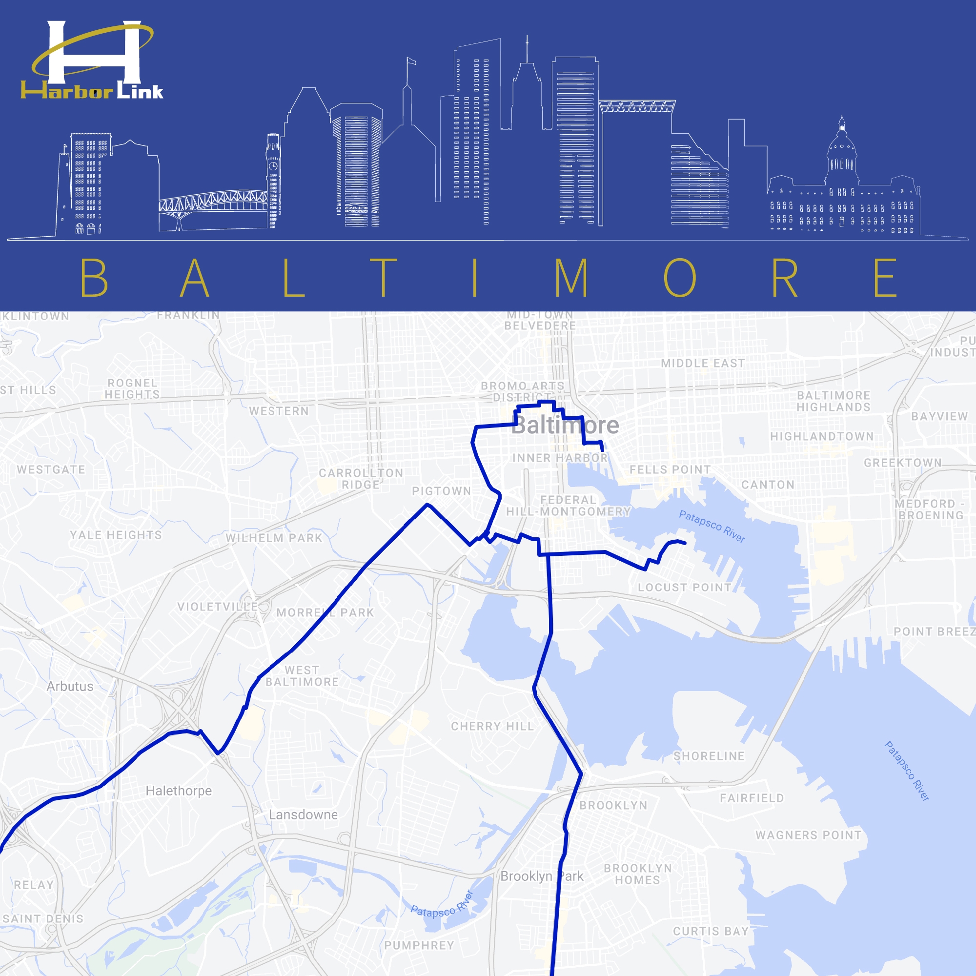 Harbor Link Baltimore Map