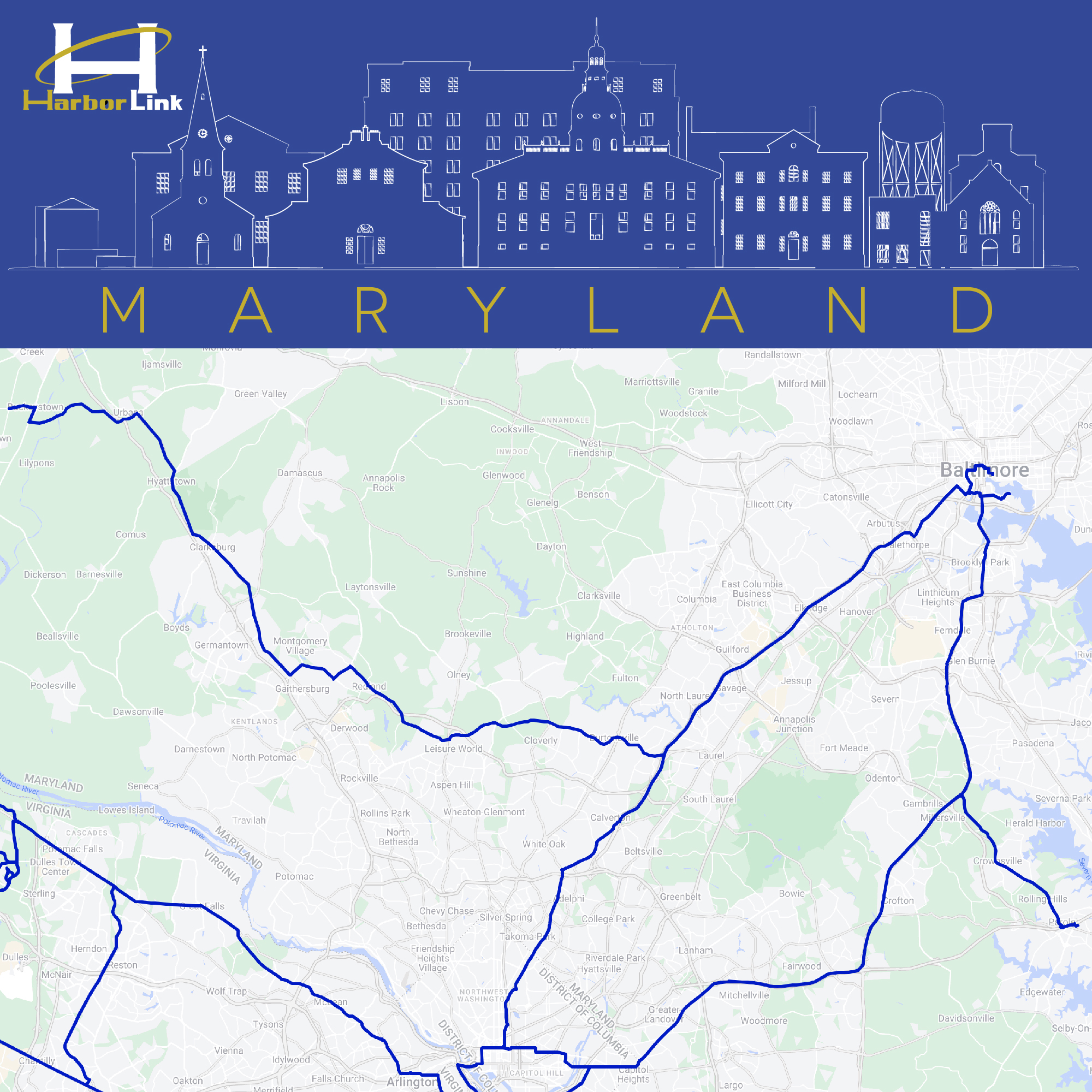 Harbor Link Maryland Map